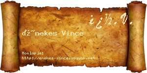 Énekes Vince névjegykártya