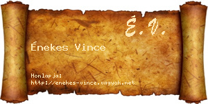 Énekes Vince névjegykártya
